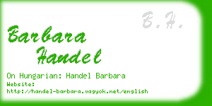 barbara handel business card